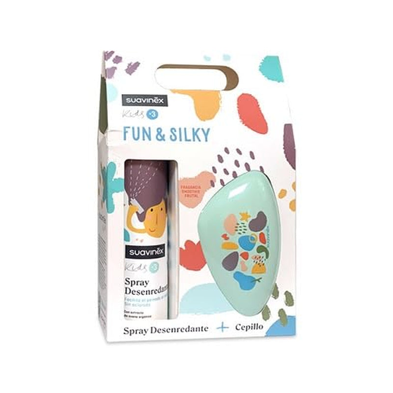 Suavinex Haarontwarringsset voor meisjes en jongens + ontwarringsborstel Geen trekkracht Geen spoeling Fruitige geur Allergeenvrij 96% natuurlijke ingrediënten 3 tot 10 jaar 250 ml Naty Shop Haarontwarrende producten Standaardtitel