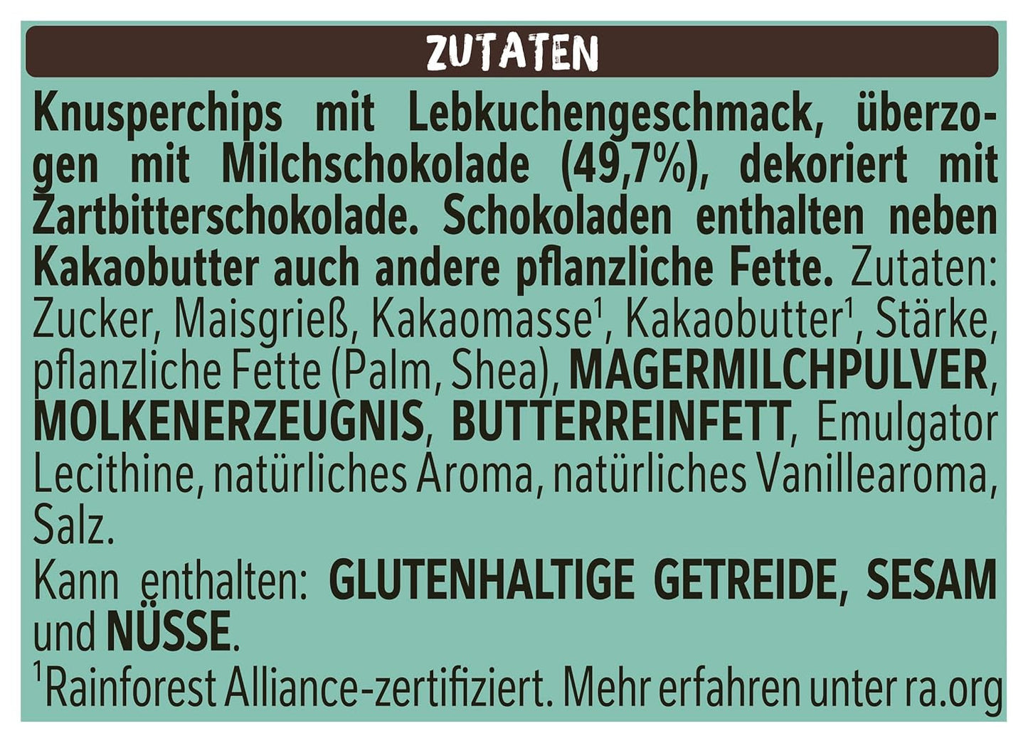 Nestlé Gingerbread, een heerlijk en knapperig tussendoortje met peperkoeksmaak, omhuld met melkchocolade en verfijnd met decoratieve strepen van pure chocolade, 1 pakje (1 x 115 g)