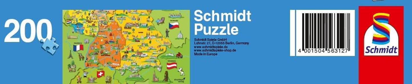 Kaart van Duitsland met afbeeldingen (puzzel voor kinderen) Puzzel Naty Shop