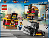 LEGO City Burger Truck-bouwset met speelgoedauto voor 5-jarigen, minifiguur van een foodtruck en accessoires, leuk cadeau voor jongens en meisjes 60404 Bouwsets Besuche in LEGO-Store