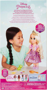 Disney Princess zingende Rapunzel-pop 35 cm, zingt "I See the Light", Inclusief accessoires voor meer plezier, Perfect voor meisjes vanaf 3 jaar, Paarse poppen Naty Shop