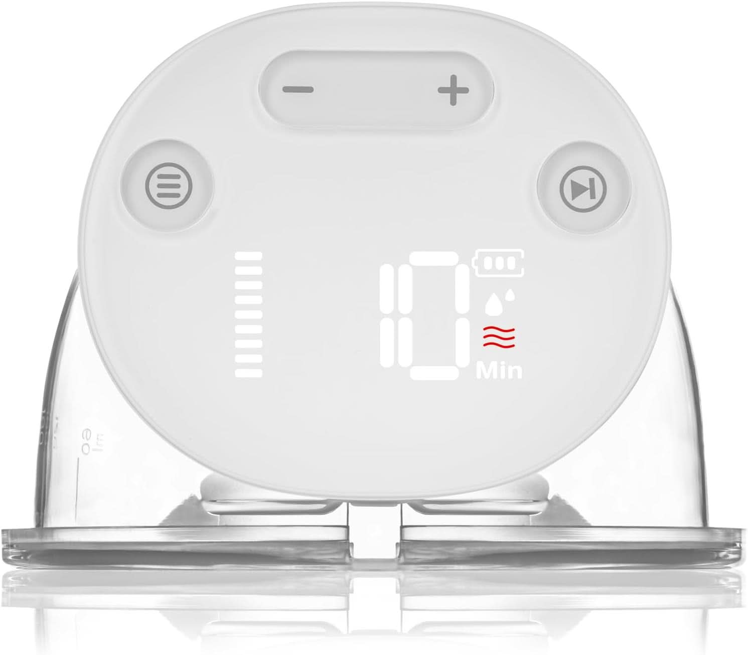 Eenvoudige elektrische moedermelkpomp LIONELO Fidi Free 180 ml, draagbare pomp met 2 fasen, energiebesparend 9 niveaus, 3 maten siliconen trechters Timer Accessoires Voeding en borstvoeding Bebe Naty Shop