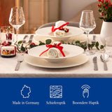 Villeroy & Boch - Manufacture Rock Blanc Geschirrset 6 teilig weiß, Spülmaschinenfest, Mikrowellensicher, Geschirr Modern, Starterset, Speiseteller, Pastateller, Müslischalen, Premium Porzellan