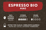 Café Royal Bio Espresso Peru – 100% Arabica Kaffeebohnen, aromatisch-intensief, dunkle Röstung, Stärke 4/5, Bio & Fairtrade, 500 g ganze Bohnen
