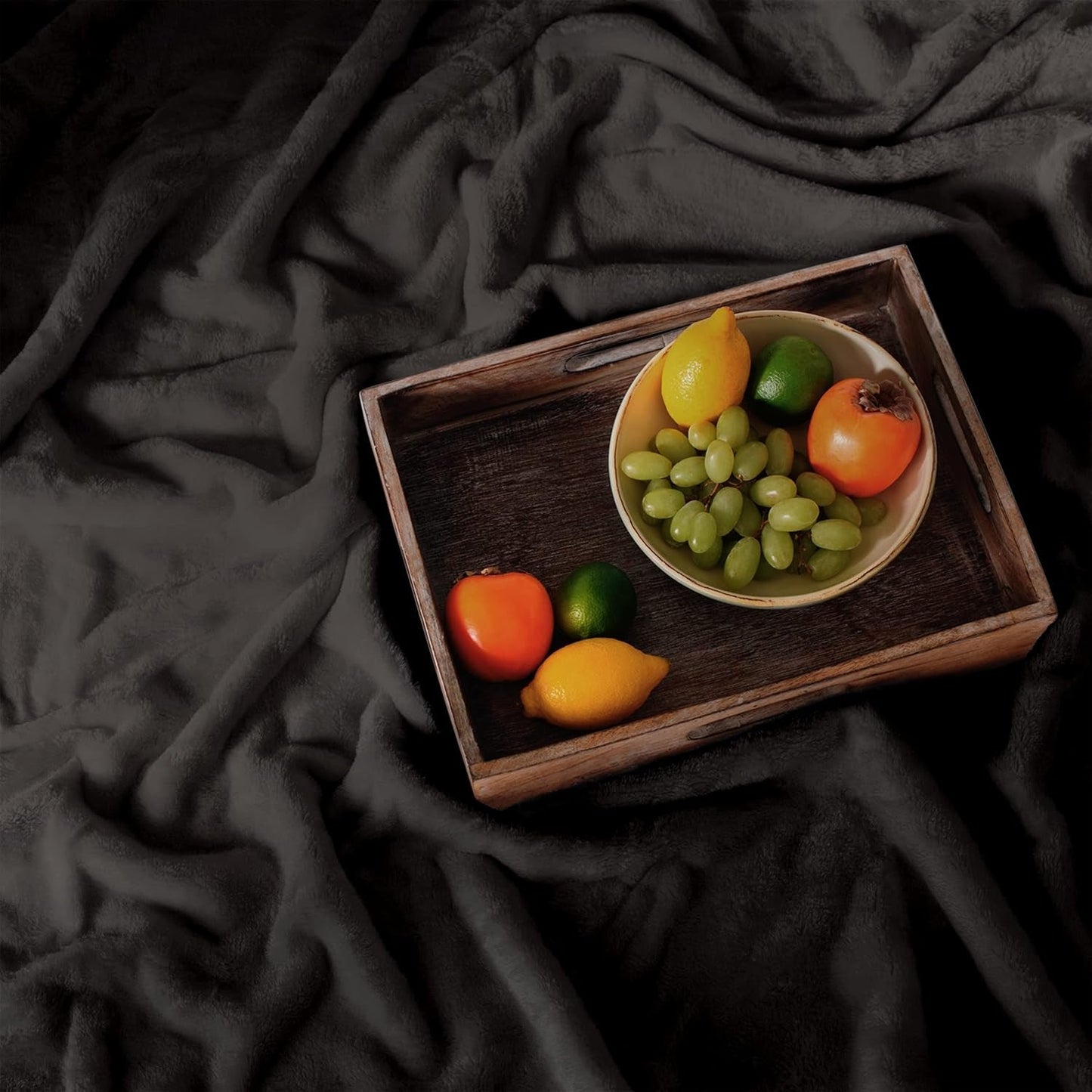 Amago - Comfortabele deken, kasjmierlook, 180 X 220 cm - Zwarte bedden en dekens Besuche den Gözze-Store