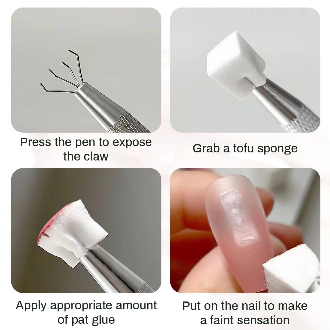 100 Stück Nail Art Schwamm Mit Metallgreifer, Sponge Brush Applicator, Sponge Nagel Pinsel, Maniküre Zubehör Für Nägel, Um Eine Varaudzen Van Gradient Nail Art Patterns Zu Ersetlen