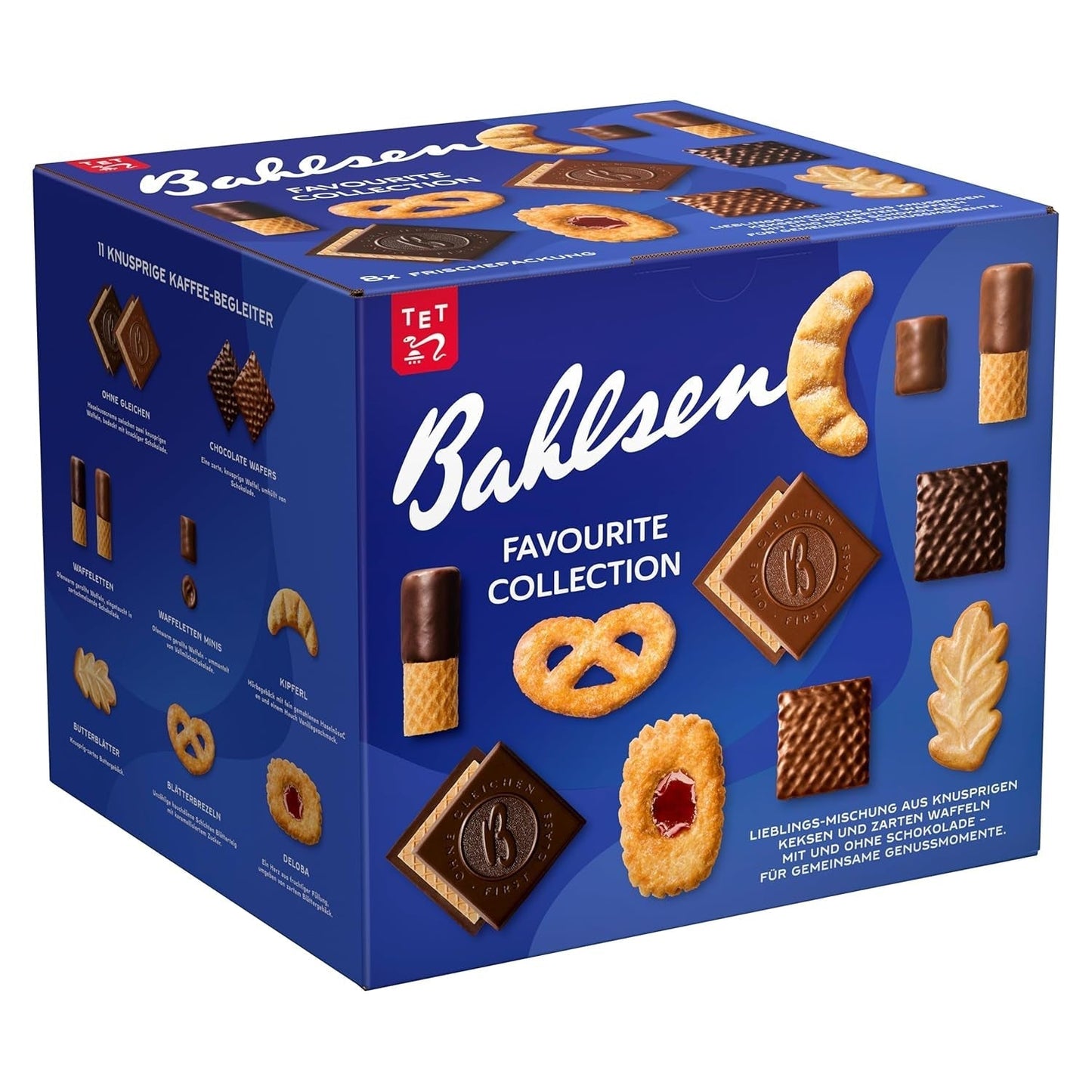 Bahlsen Favorite Collection XL 1 pak knapperig deeg en wafelmix met melk en pure chocolade (8 x 227 g / 1816 g)