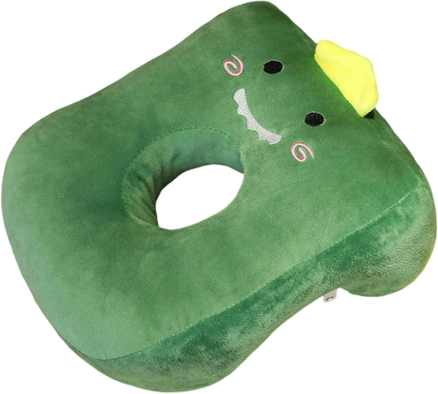 Kantoorslaapkussen Memory Cotton Schattig oorgatkussen Zacht slaapkussen Zijslaper Oorkussen voor dames Meisjes Kinderen (Kitten grijs) Cervicale orthopedische kussens Naty Shop Dinosaurs (groen)