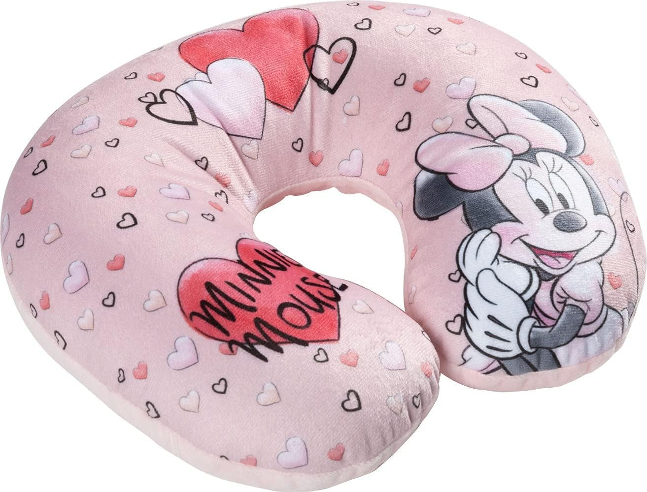 Tataway in Viaggio SI groeit - Disney Minnie Mouse reiskussen | Zacht fluweelachtig materiaal | Handwas 30° | Vulling met microparels | Kinderzitje geschikt vanaf 3 jaar, Roze, one size, fluweel Reiskussens Naty Shop