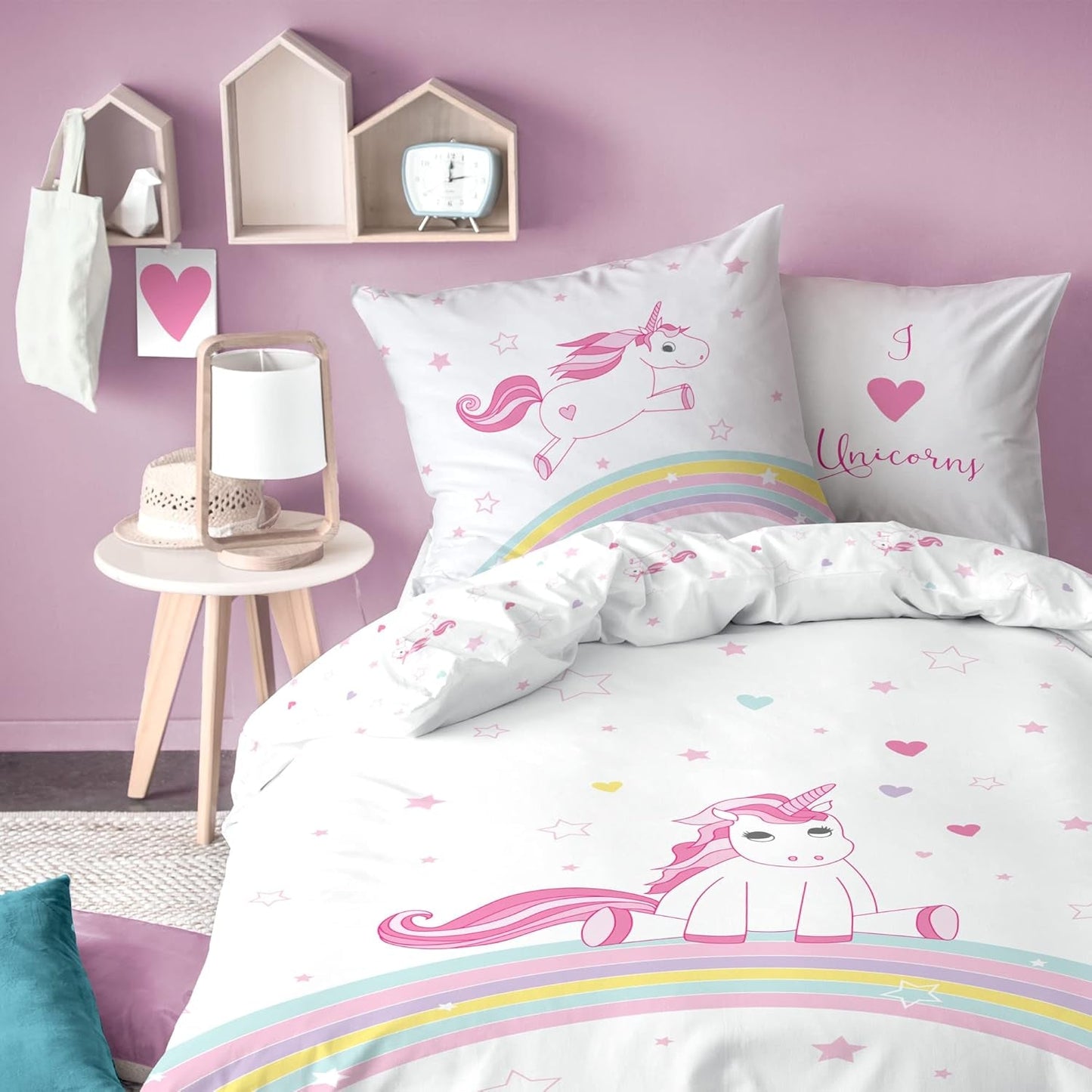 Beddengoed voor meisjes, Eenhoorn, katoenen Beddengoed - kinderen Naty Shop Eenhoorn