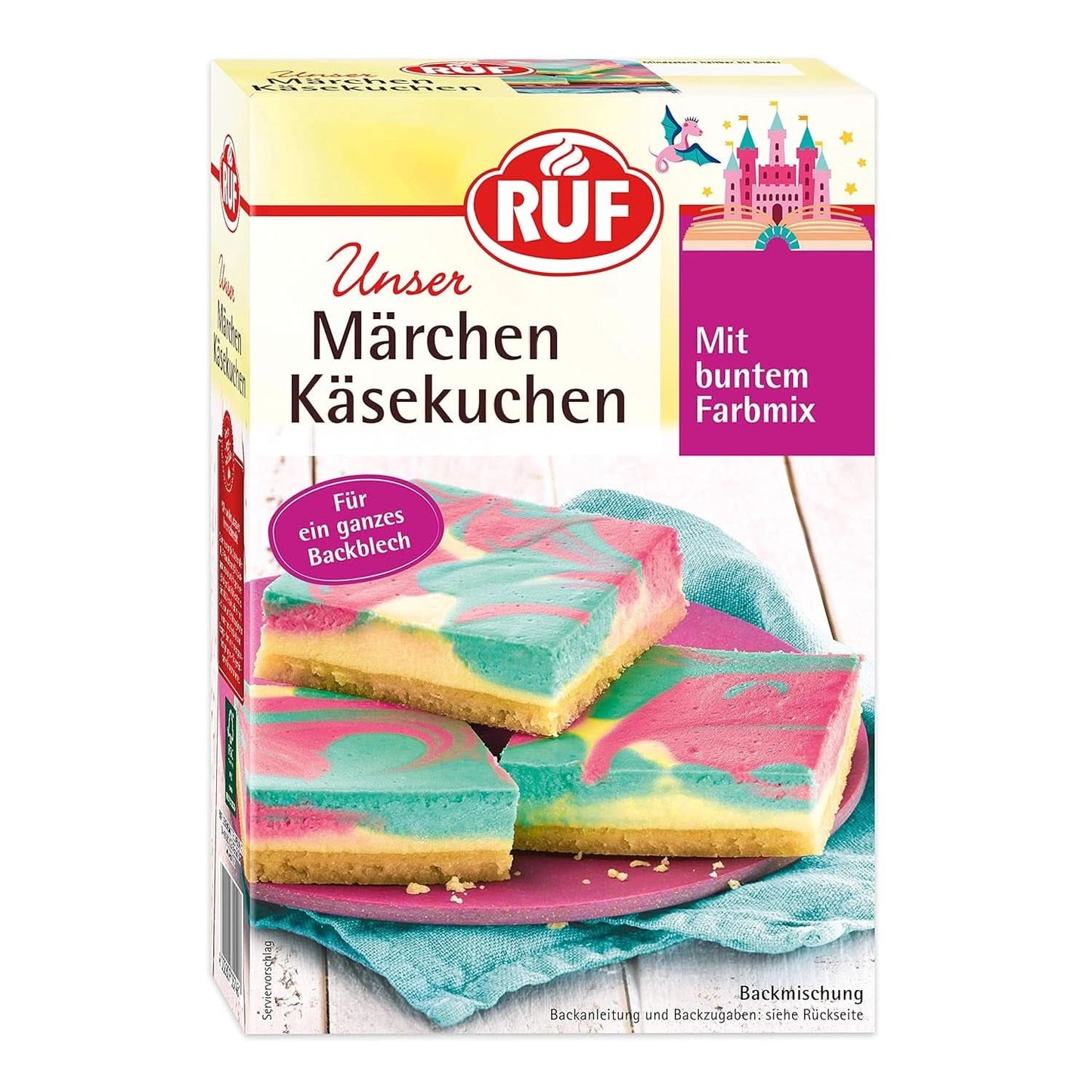 RUF Mengsel voor taarten, diverse kleuren Glazuren en Decor Naty Shop 770 gram Sprookjescheesecake