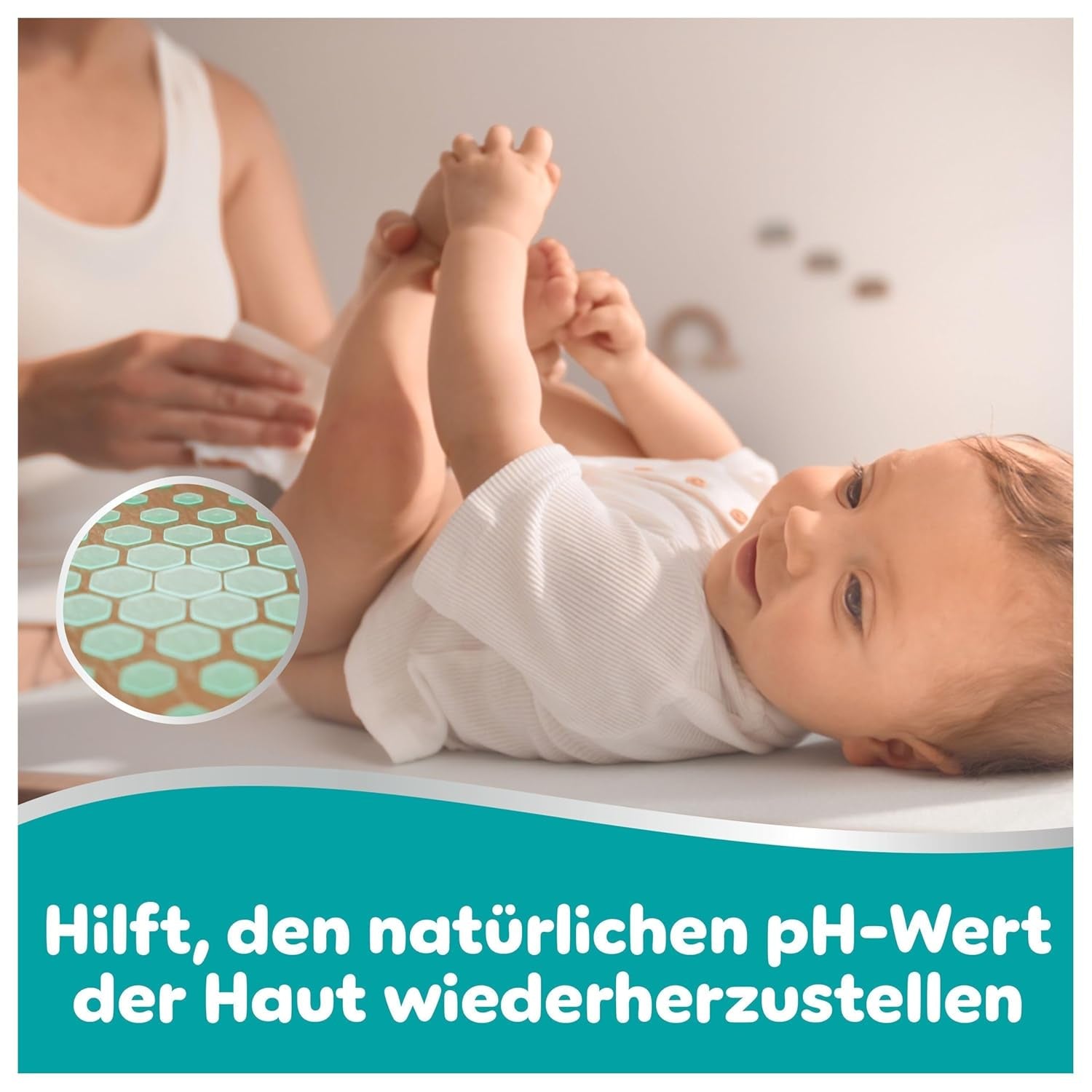 Pampers 99% water-babydoekjes, 12 pakjes van 60 doekjes = 720 babydoekjes, lichte lotion 99% water
