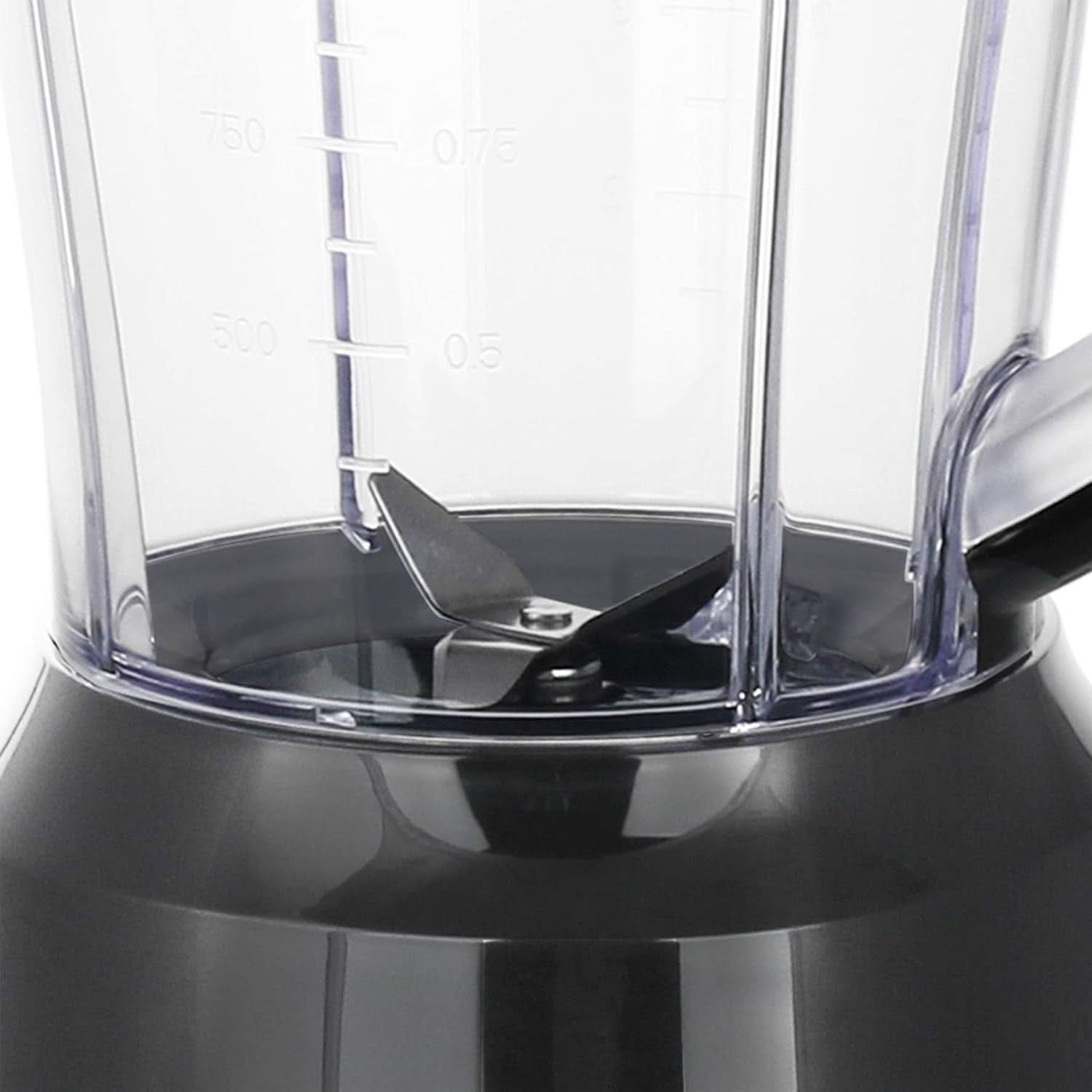 Emerio Standmixer BPA Frei Crush Ice-functie 1,5L Behälter 2 Geschwindigkeiten + Pulse-functie Messereinheit Aus Edelstahl Sicherheitsschalter Geschirrspülgeeignet 500 Watt BL-12816.8 Zwart Bucatarie Naty Shop