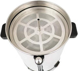 Saro espressomachine met rond filter - 6,75 L / 40 kopjes - RVS - zet- en warmhoudfunctie - veiligheidskraan - kijkglas - 1,5 kW - model SAROMICA 6005