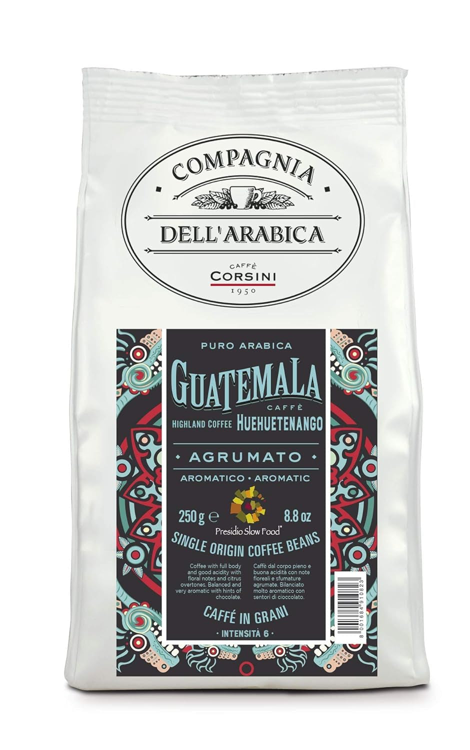 Caffè Corsini - Kaffeebohnen 3x250g Compagnia Dell'Arabica Set Guatemala/Äthiopien/El Salvador, Einzelner Ursprung, totaal 750g