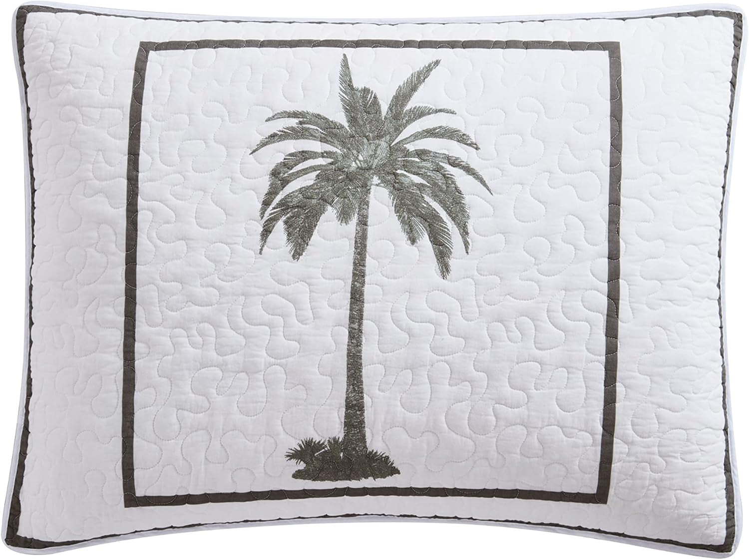 Tommy Bahama Palm Island-collectie | Dekbed - 100% katoen, omkeerbaar, zacht en ademend, voorgewassen voor extra zachtheid, kingsize bed, grijs Dekbedden en dekbedden Naty Shop