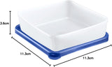 Westmark 4 voedselbewaar-/vriescontainers, inclusief deksel, inhoud: elk 0,25 l, stapelbaar, kunststof, Trio, kleur: transparant/blauw, 25042270 Voedselbewaardozen Naty Shop