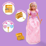 Simba Steffi Love Princess Diamanten prinses speelpop met magische schatkist, scepter en diamanten, 29 cm, vanaf 3 jaar