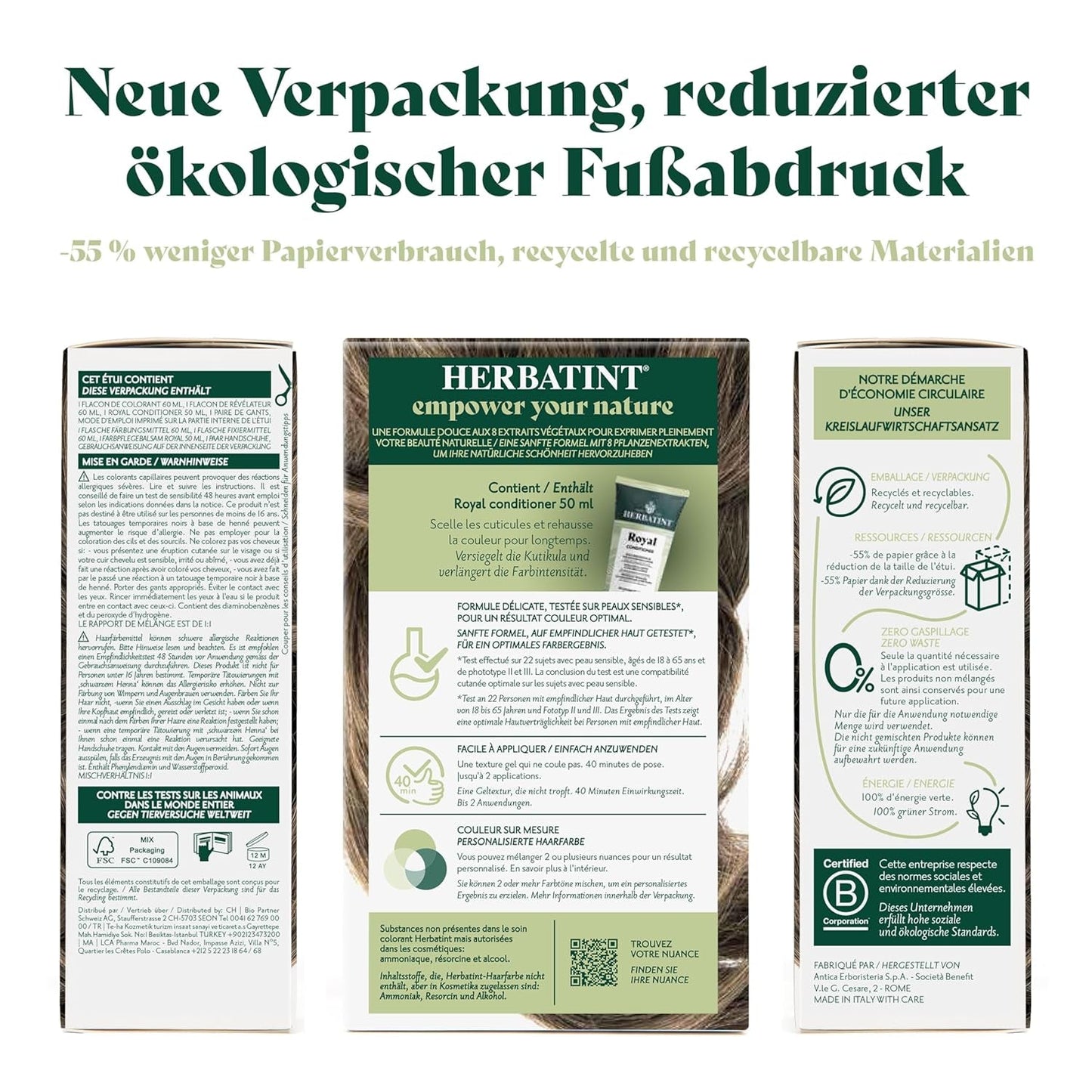 Permanente haarverfgel 6N donkerblond - 170 ml I Ammoniakvrij, 100% dekking van grijs haar I Getest op gevoelige huid, met 8 plantenextracten Haarverf Naty Shop