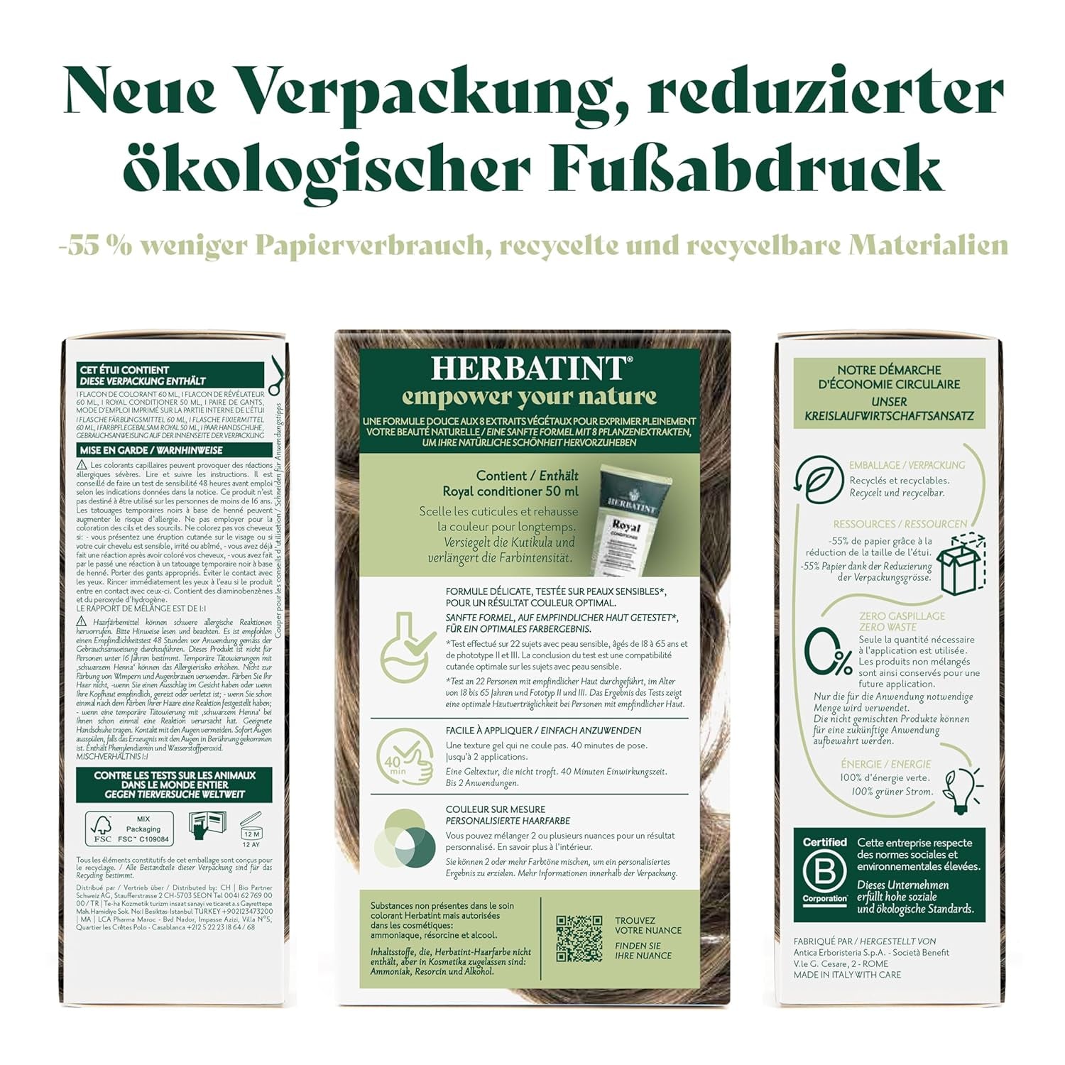 Permanente haarverfgel 6N donkerblond - 170 ml I Ammoniakvrij, 100% dekking van grijs haar I Getest op gevoelige huid, met 8 plantenextracten Haarverf Naty Shop