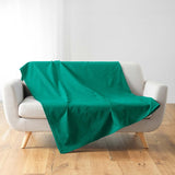 Douceur D'Intérieur, Deken (220 X 240 Cm) Lucile Curry, Polykatoen, Unicolor Bedden en Dekens Douceur d'Intérieur Smaragdgroen 180 X 220 Cm