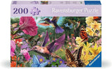 Ravensburger puzzel 12001369 - Kolibries en vlinders - puzzel van 200 stukjes voor ouderen en senioren met grotere puzzelstukken, grip, groot afbeeldingssjabloon en puzzelbasispuzzel Naty Shop standaardtitel