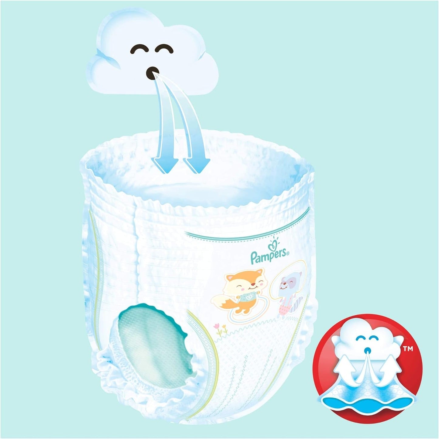 Pampers (oude versie), slipje, maat 4, 9 kg-15 kg, pakket van drie (1 x 88 luiers)