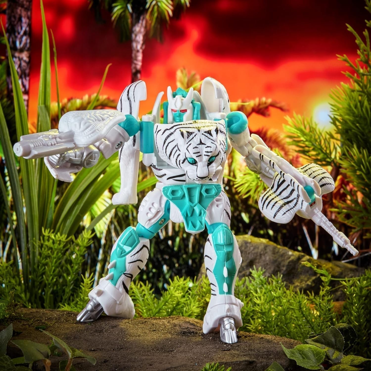 Transformers Speelgoed Vintage Beast Wars, Tigatron-actiefiguur om te verzamelen (12,5 cm), voor volwassenen en kinderen vanaf 8 jaar, F4225, Multi, Eén maat actiefiguren Naty Shop
