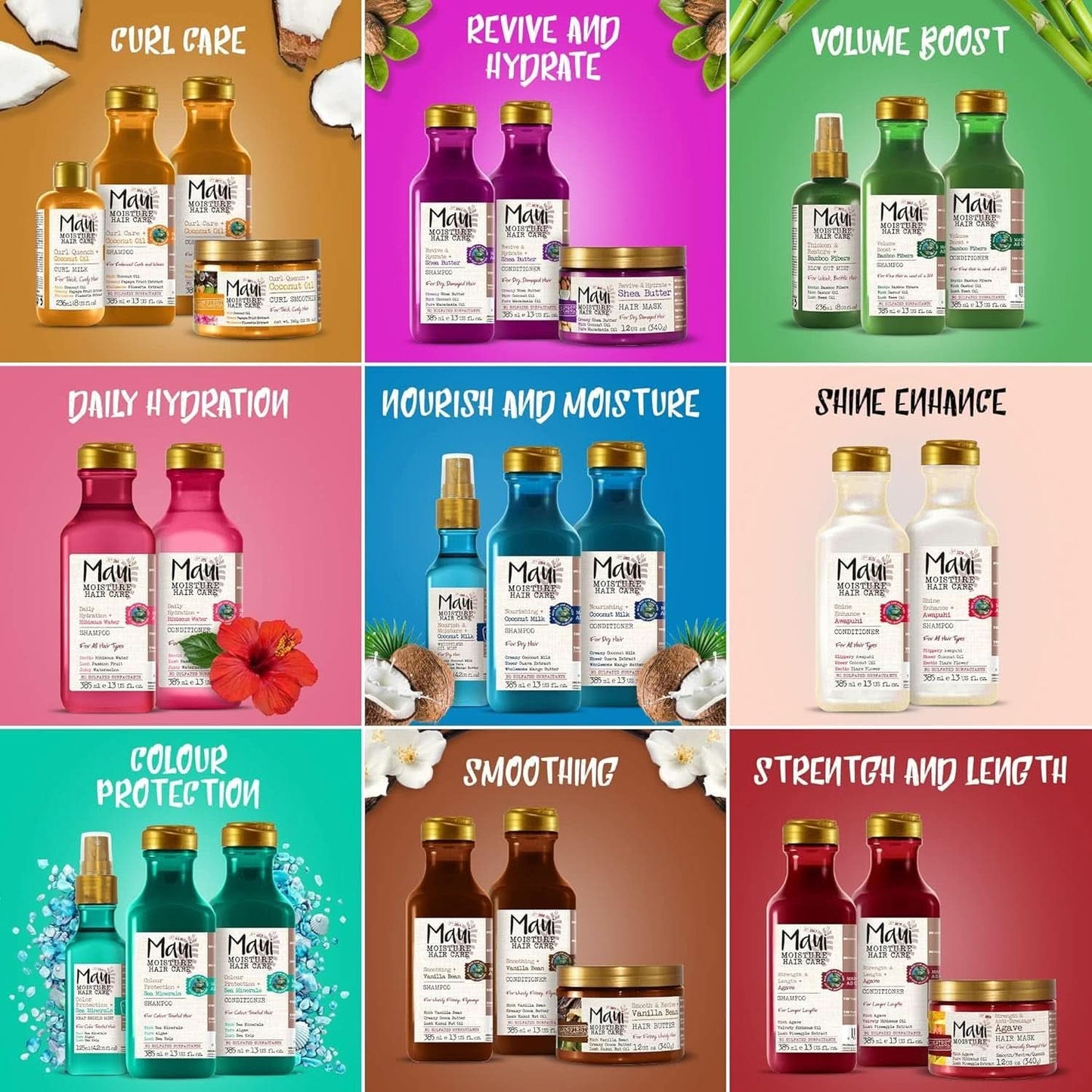 Maui Moisture Revive & Hydrate + Shea Butter, Shampoo of Conditioner, 385ml Douche & Bad Naty Shop