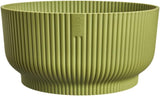 elho Vibes Fold Bowl 25 - Bloempotten voor binnen - 100% gerecycled plastic - Ø 24,9 x H 12,1 cm - Groen/Ferngrün