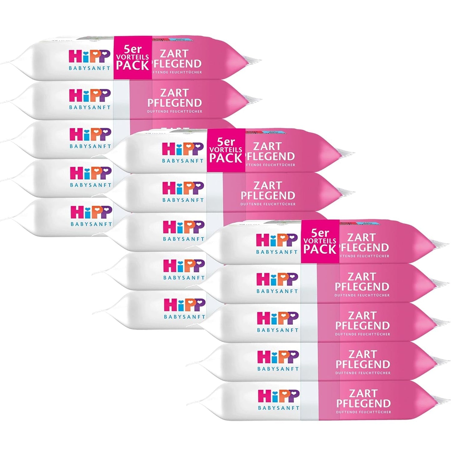 HiPP Babysanft Delicates Baby Natte Doekjes 720 stuks (3 x 240) met biologisch amandelextract, extra huidvriendelijk voor zachte reiniging van de gevoelige babyhuid