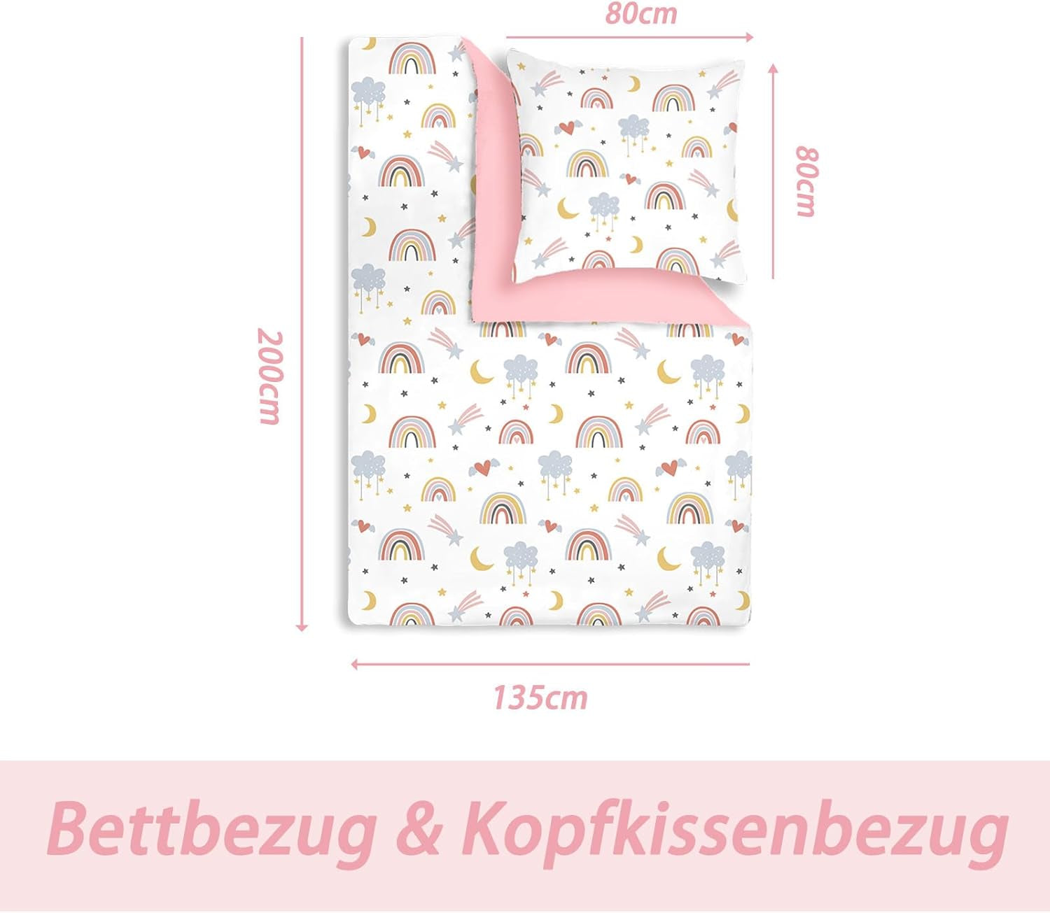 Beddengoed voor kinderen, Regenboog, microvezel Beddengoed - kinderen Naty Shop