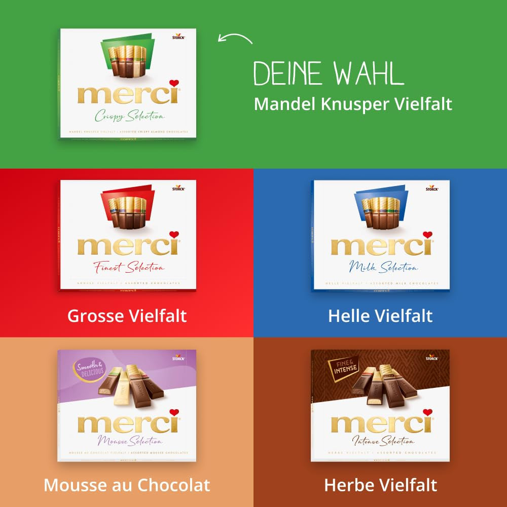 Finest Selection Variety Amandelcrunch – 10 x 250 g – Gevulde en ongevulde chocoladespecialiteiten