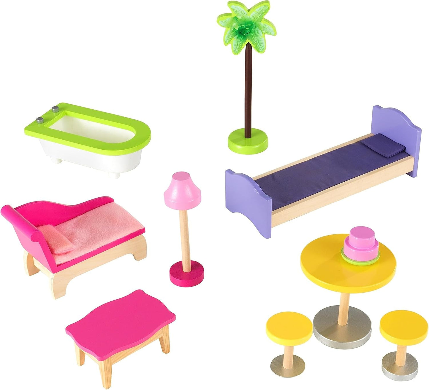 Kidkraft Kayla houten poppenhuis met meubels en accessoires, speelset met 3 niveaus voor poppen van 30 cm, speelgoed voor 3 jaar oud, 65092 - Exclusief op Amazon Dollhouses Naty Shop