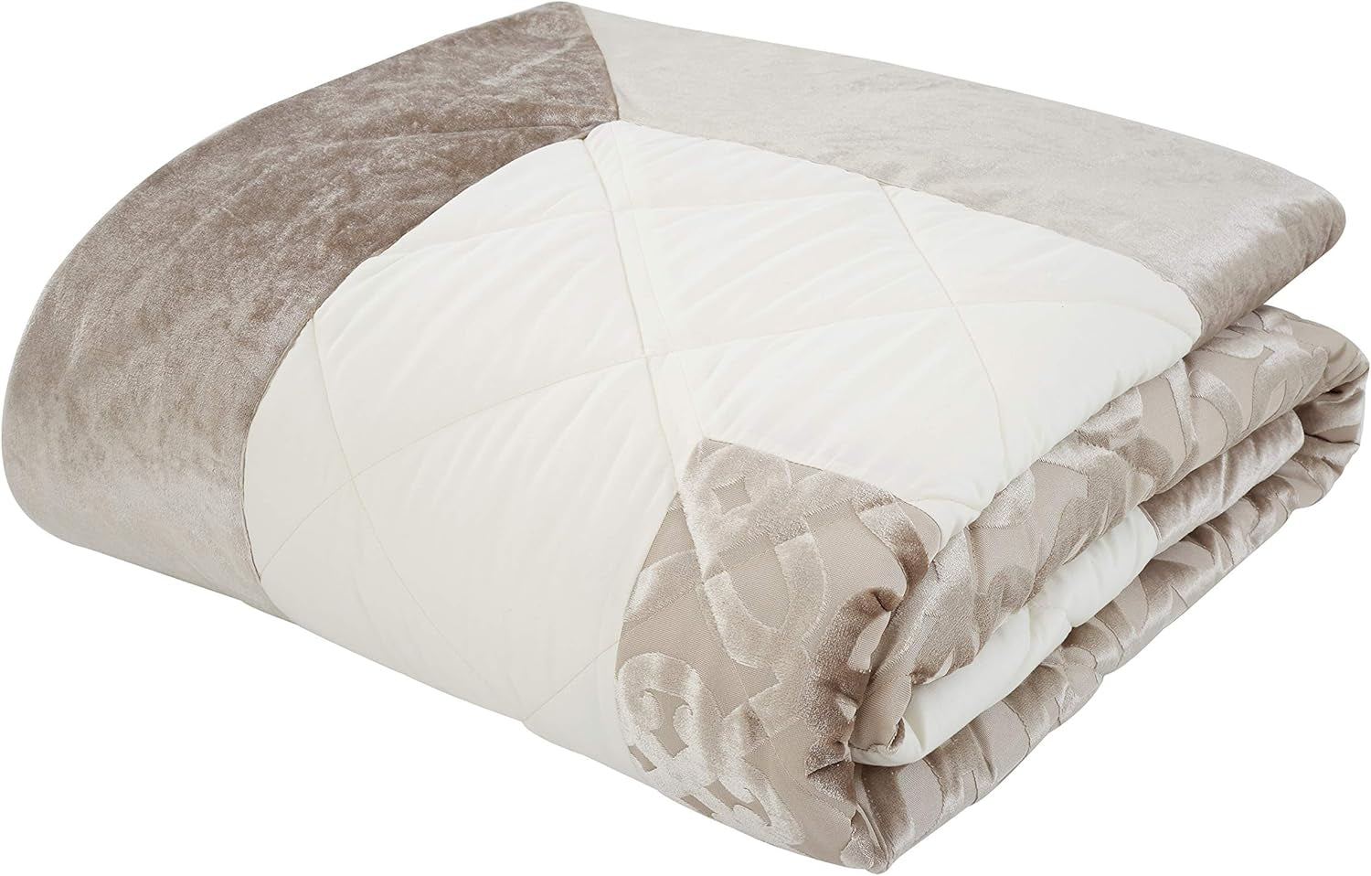 Catherine Lansfield Lattice Cut Velvet, natuurlijk, sprei - 220X230Cm Catherine Lansfield bedden en dekens