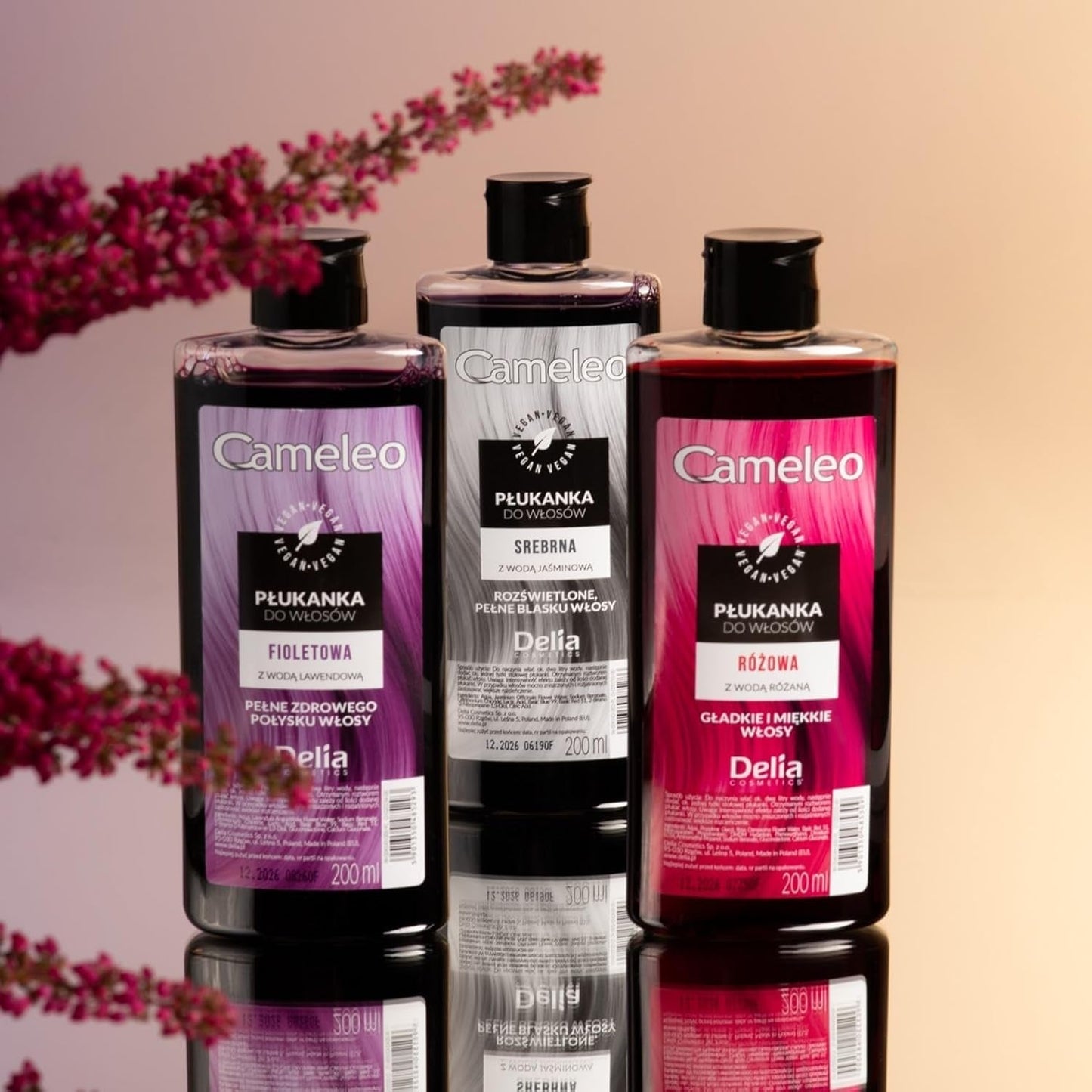 Cameleo - Roze Water Roze Haar Tonic Geen gele tint Semi-permanente haarkleuring - Voor blond en grijs haar - Kleur en verzorging - Vrij van parabenen | 200 ml Naty Shop haarverf