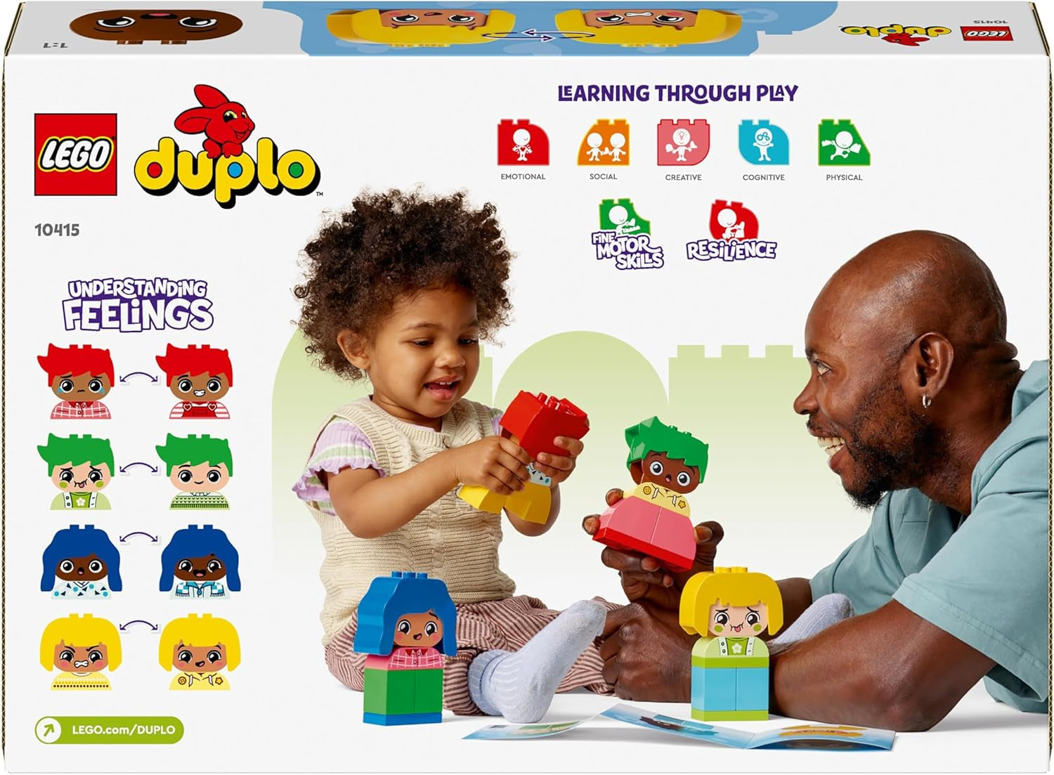 LEGO DUPLO Big Feelings, bouwstapelspel met 23 kleurrijke stenen en 4 figuren, motorisch speelgoed ter bevordering van de sociale en emotionele ontwikkeling van jonge kinderen vanaf 18 maanden 10415 Bouwsets Beuche den LEGO-Store