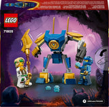 LEGO NINJAGO Jay Battle Mecha, ninjaspeelgoed voor kinderen met figuren, waaronder Jay minifiguur met mini-katana, actiefiguren en mecha, klein cadeautje voor creatieve jongens en meisjes vanaf 6 jaar 71805 Bouwsets Besuche den LEGO-Store