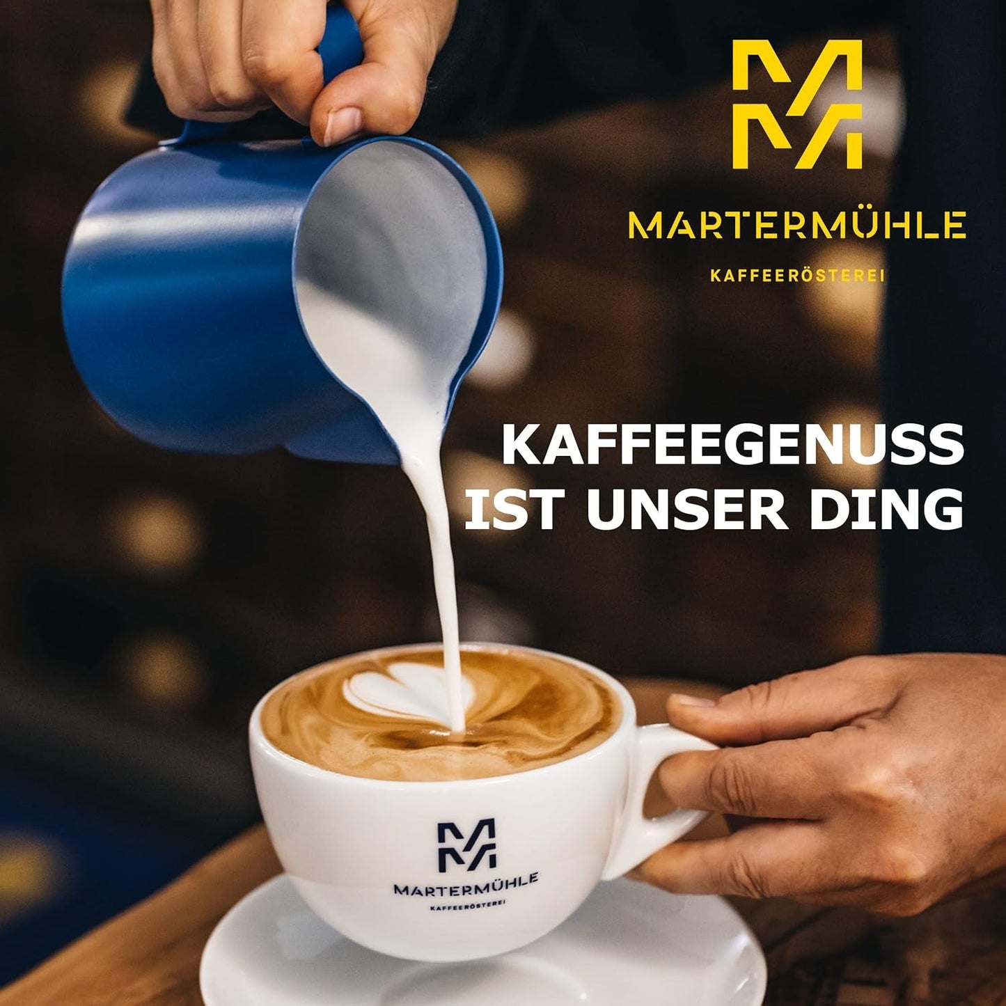 Martermühle Santos Kaffeebohnen 1kg mild I Arabica I Aroma: Amandel, Süssliche Milde I Ganze Kaffee-Bohnen schonend geröstet, säurearm