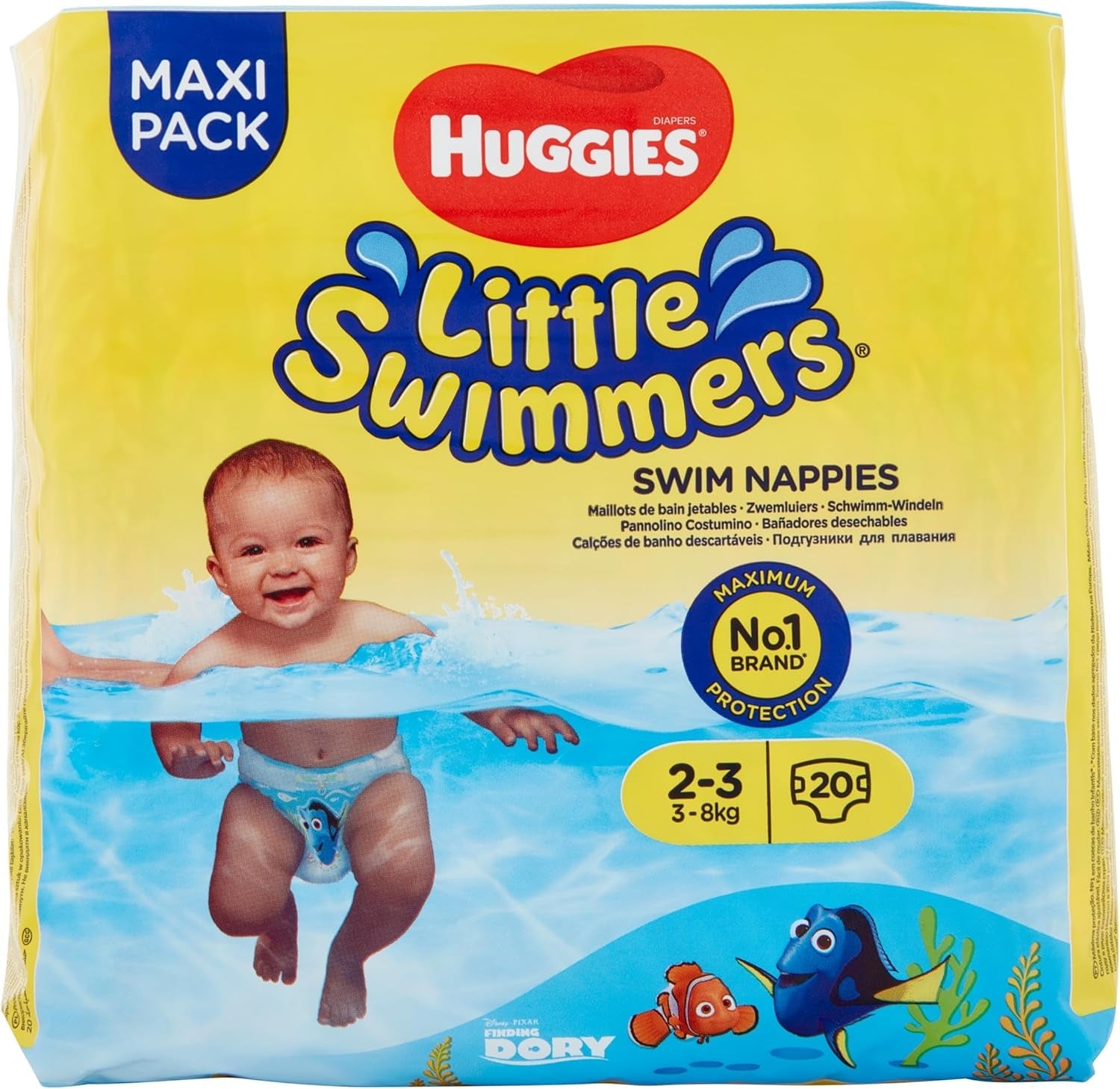Huggies Little Swimmers-luiers, maat 2-3 (3-8kg), 1 pak (1 x 20 stuks)