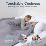 Winthome Verzwaarde deken met dekbedovertrek 150X205Cm 10,4Kg, Comfortabele Verzwaarde Deken, Anti-Stress Therapie Deken, Zware Deken voor Diepe Slaap en Beter Herstel, Zware Deken voor Volwassenen (Grijs) Bedden en Dekens Besuche den Winthome-Store
