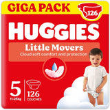 Huggies Babyluiers Little Movers, Disney Design, maat 5, 126 stuks (3 x 42), maanddoos