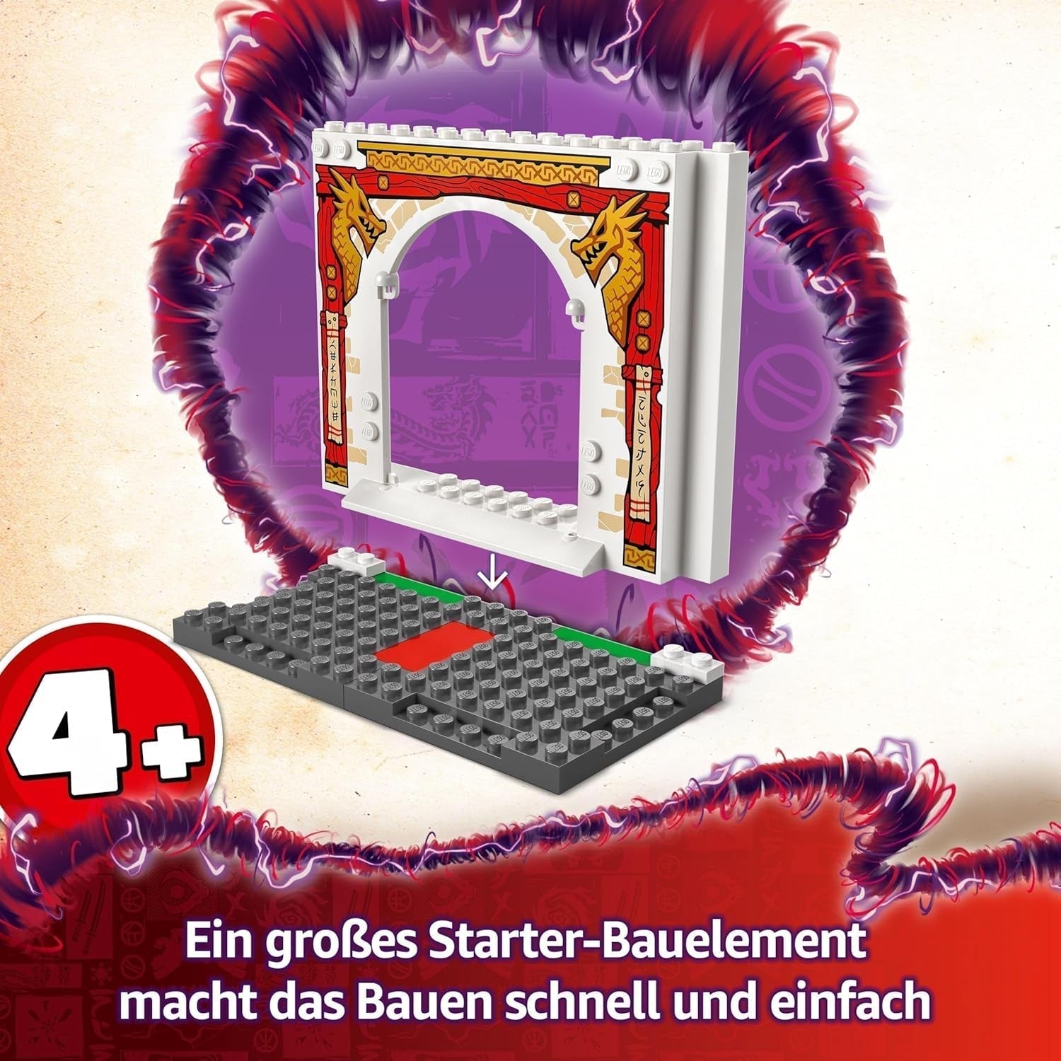 LEGO NINJAGO Spinjitzu Ninja Tempel - Speelset met 4 minifiguren en 1 drakenfiguur - Bouwset - Kerst- of verjaardagscadeau voor jongens en meisjes vanaf 4 jaar 71831 Bouwsets Besuche den LEGO-Store