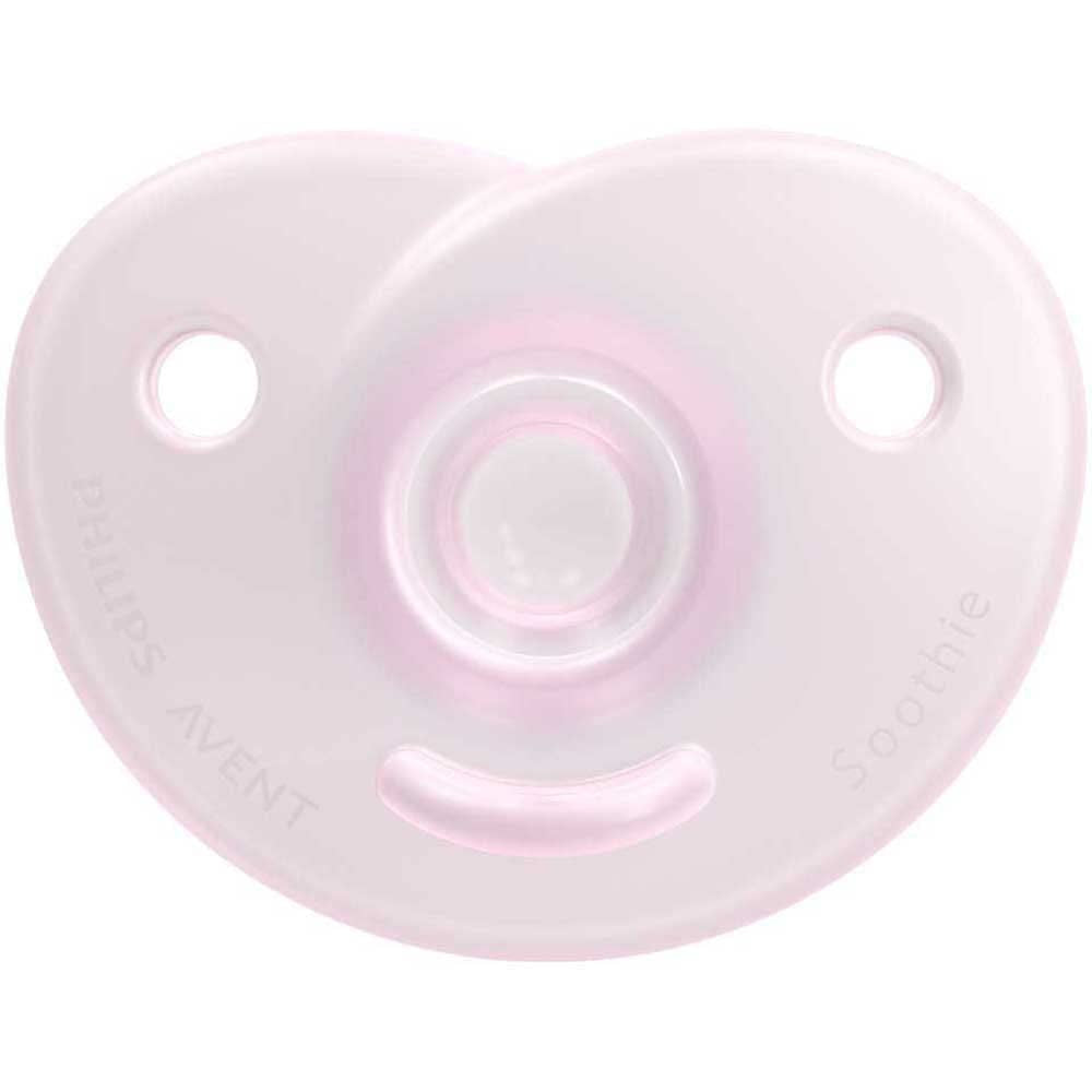 Philips AVENT Soothie - BPA-vrije fopspeen voor baby's van 0-6 maanden, roze/lichtroze (model SCF099/22)