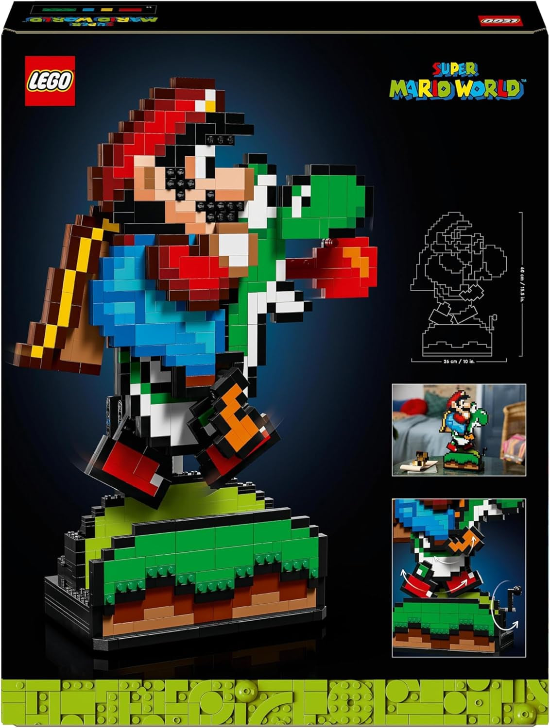 LEGO Super Mario World: Mario & Yoshi Nintendo verzamelset, pixelfiguren, modelbouw en display, huisdecoratie en verzamelobjecten, modelset en cadeau voor volwassen fans 71438 Bouwsets Besuche in LEGO-Store