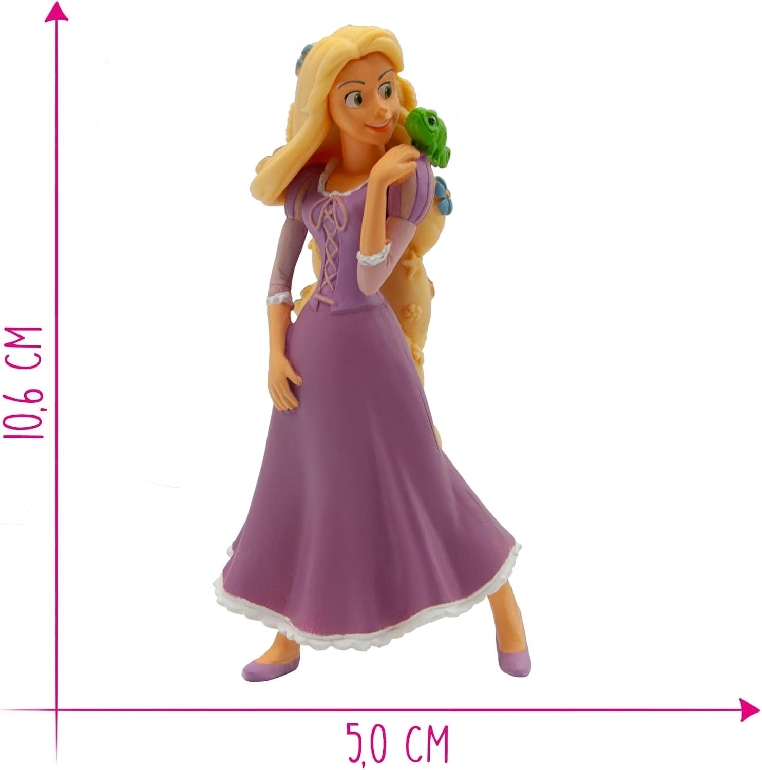 Bullyland 12424 - Rapunzel-bloembeeldje van Walt Disney Rapunzelˆ' Nieuw geschilderd, ca. 10,6 cm, trouw aan de details, ideaal als klein cadeautje voor kinderen vanaf 3 jaar, actiefiguren Naty Shop granen