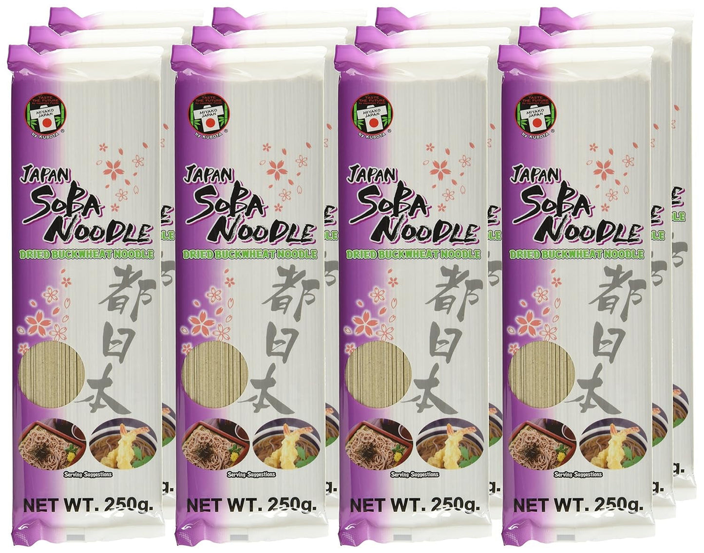 Miyako boekweitnoedels, droog (Soba), 12 stuks (12 x 250 g)