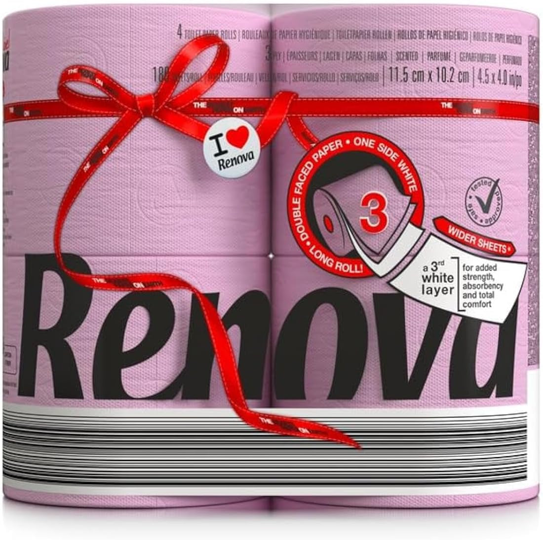 Renova toiletpapier, groen, 4 rollen