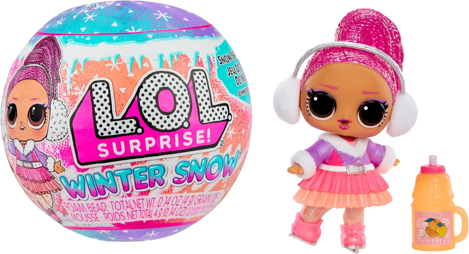 LOL. Verrassing! Winter Snow Tot - 1 verzamelpop met magische sneeuwverrassing, blind verpakt, 8 verzamelpoppen, ijzige coole mode en accessoires, cadeau voor kinderen 4+ Naty Shop-poppen Standaardtitel