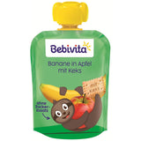 Banaan in Appel met Koekjesverpakking - 16 stuks (4 pakken, elk 4 x 90 g), zonder toegevoegde suiker, gemaakt van mild fruit en gezonde granen, ideaal voor afhaal- en onderweg-snacks